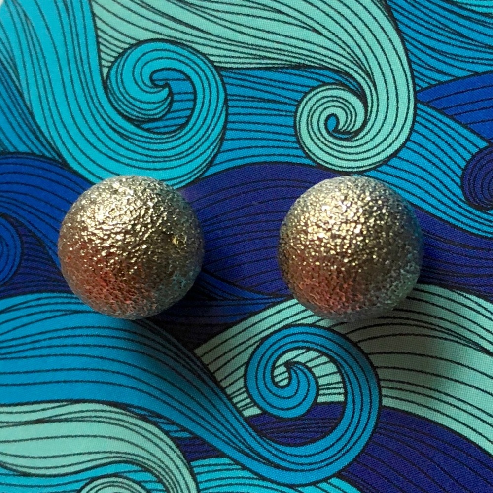 Hammered Gold Globe Earrings